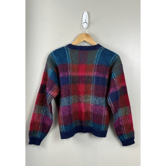 Epogee Vtg Women's Small Colorful Knit Cardigan Sweater Mohair Blend Preppy - Picture 5 of 7